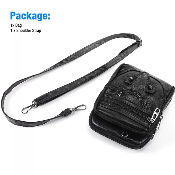 SALE🔥4 for 25🔥🖤Black Small Crossbody Phone Case Shoulder Bag 3 Pouch - Picture 10 of 14
